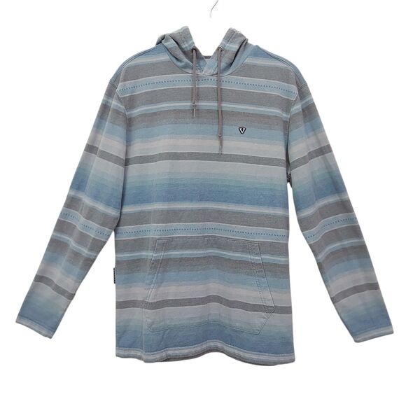VISSLA Other - Vissla Hoodie Mens Medium Blue Striped Lightweight Nautical Beach Travel Outdoor